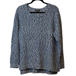 ✨Buffalo David Bitton Blue Textured Knit Sweater Women‎ 2X Plus Long Sleeves #